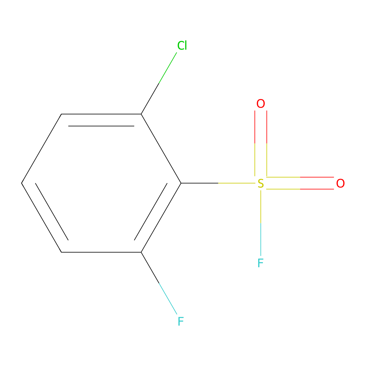 2-Chloro-6-fluorobenzene-1-sulfonyl fluoride molecular structure, CAS 2137818-98-3