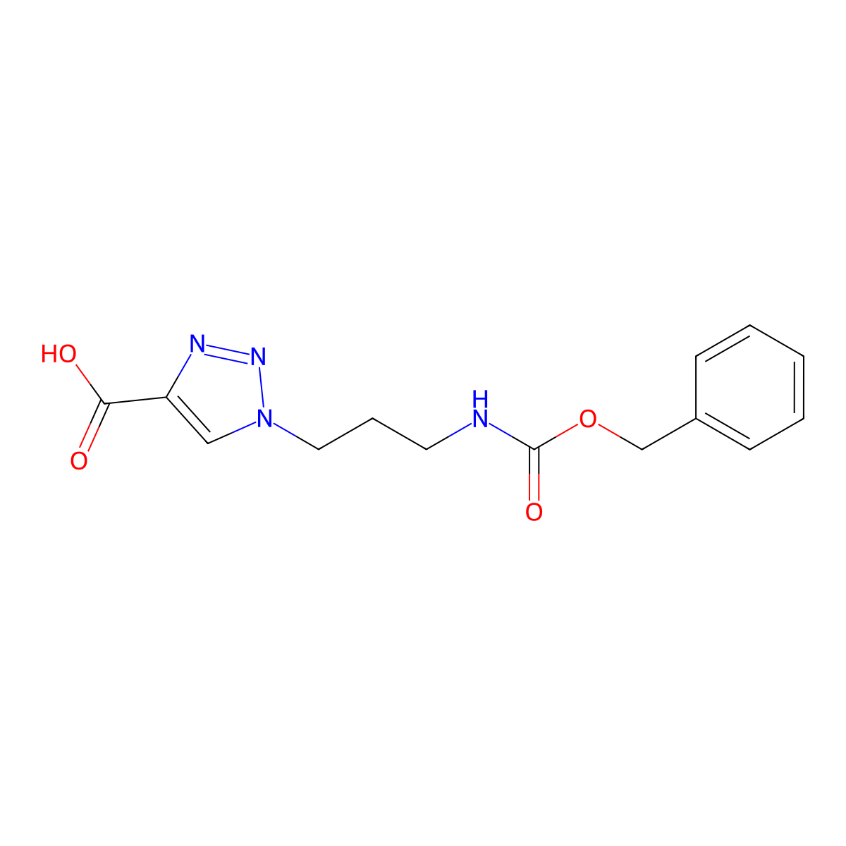 1-(3-{[(benzyloxy)carbonyl]amino}propyl)-1H-1,2,3-triazole-4-carboxylic acid molecular structure, CAS 2137819-62-4