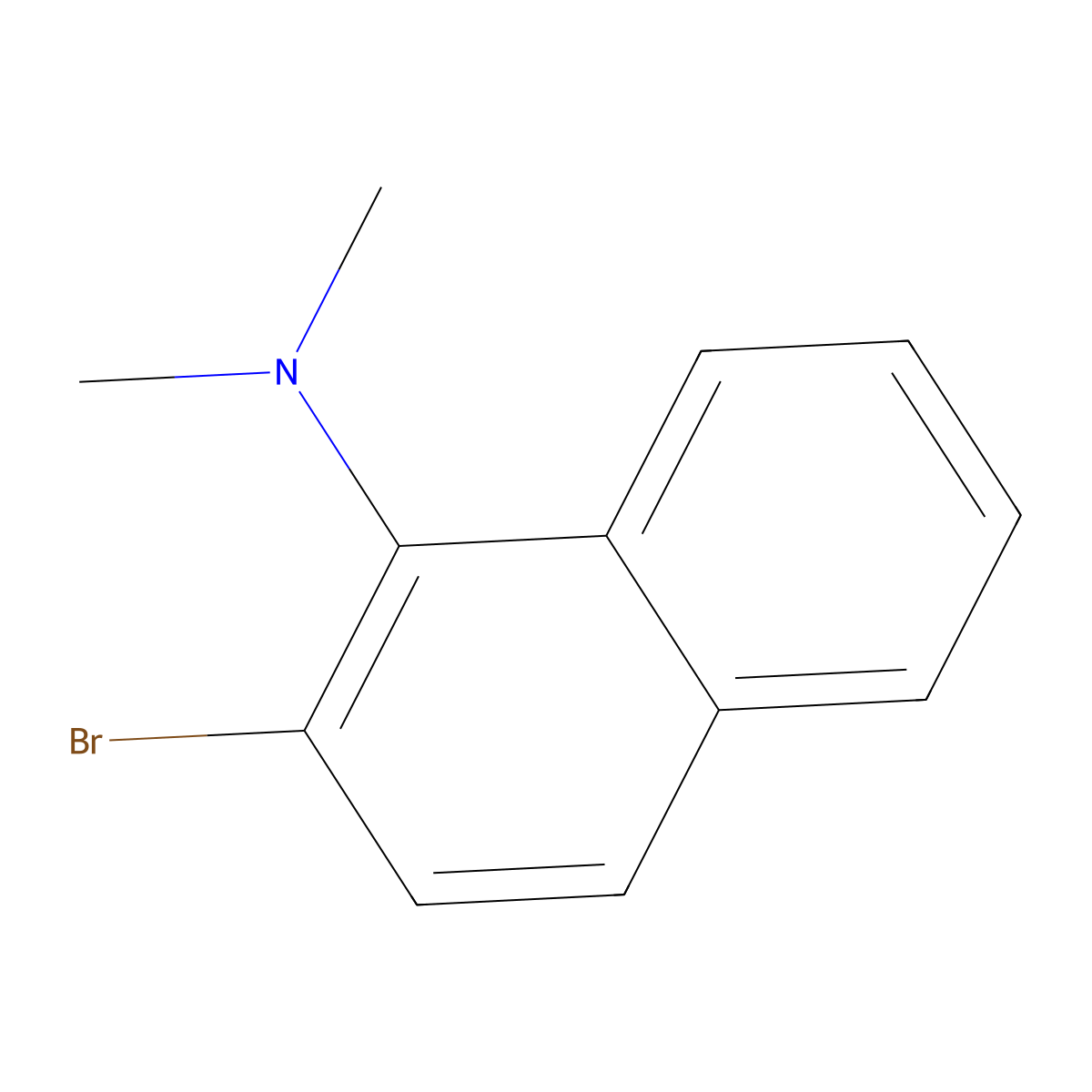 2-bromo-N,N-dimethylnaphthalen-1-amine molecular structure, CAS 2137820-69-8