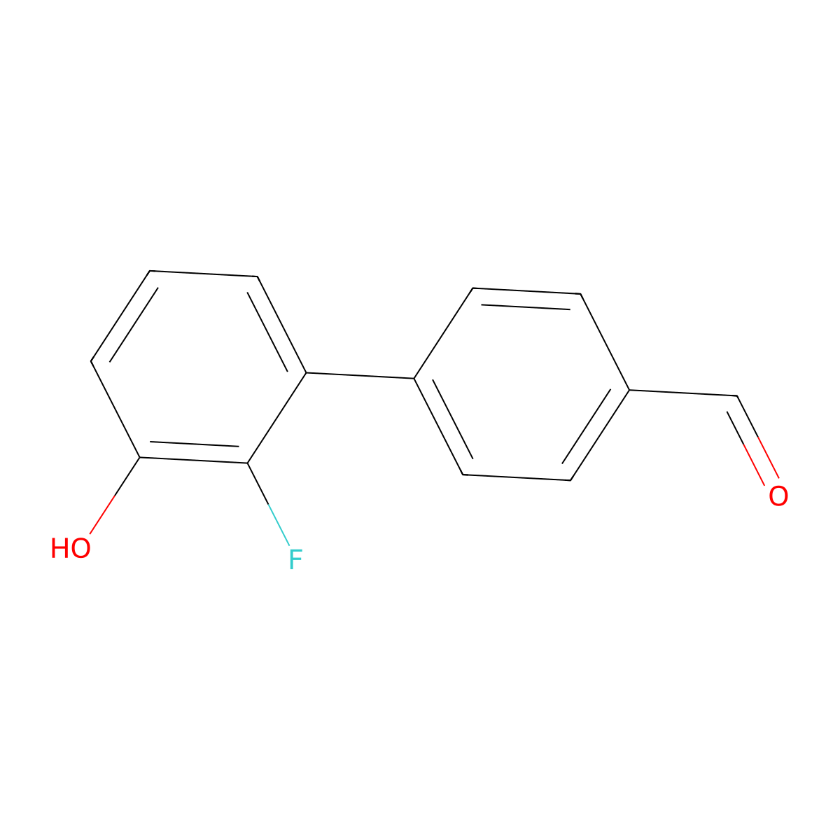 4-(2-Fluoro-3-hydroxyphenyl)benzaldehyde molecular structure, CAS 2137820-75-6
