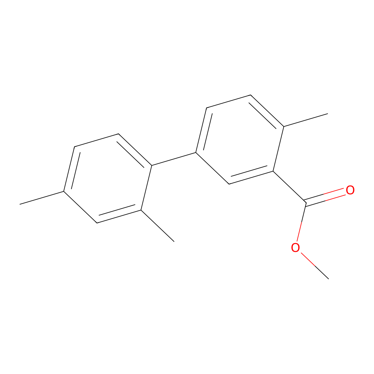 Methyl 5-(2,4-dimethylphenyl)-2-methylbenzoate molecular structure, CAS 2137821-26-0