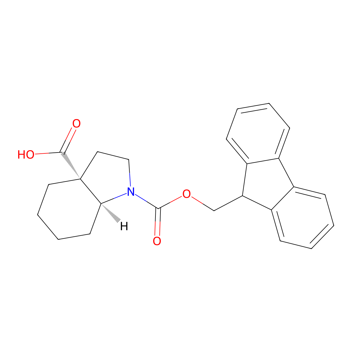 rac-(3aR,7aS)-1-{[(9H-fluoren-9-yl)methoxy]carbonyl}-octahydro-1H-indole-3a-carboxylic acid molecular structure, CAS 2137822-01-4