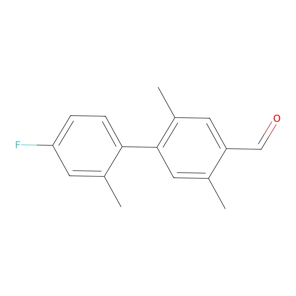 4-(4-Fluoro-2-methylphenyl)-2,5-dimethylbenzaldehyde molecular structure, CAS 2137822-24-1