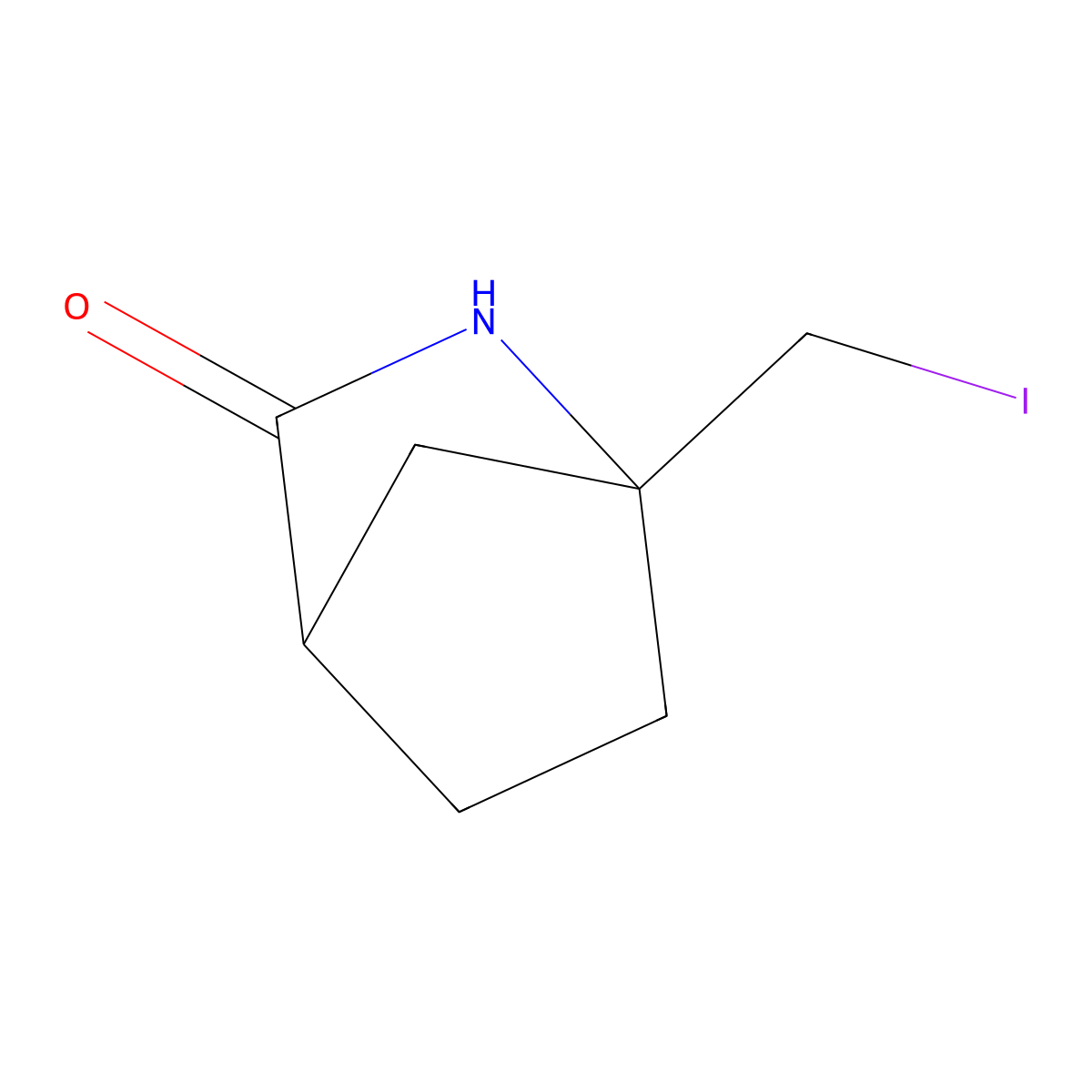 1-(Iodomethyl)-2-azabicyclo[2.2.1]heptan-3-one molecular structure, CAS 2137822-75-2