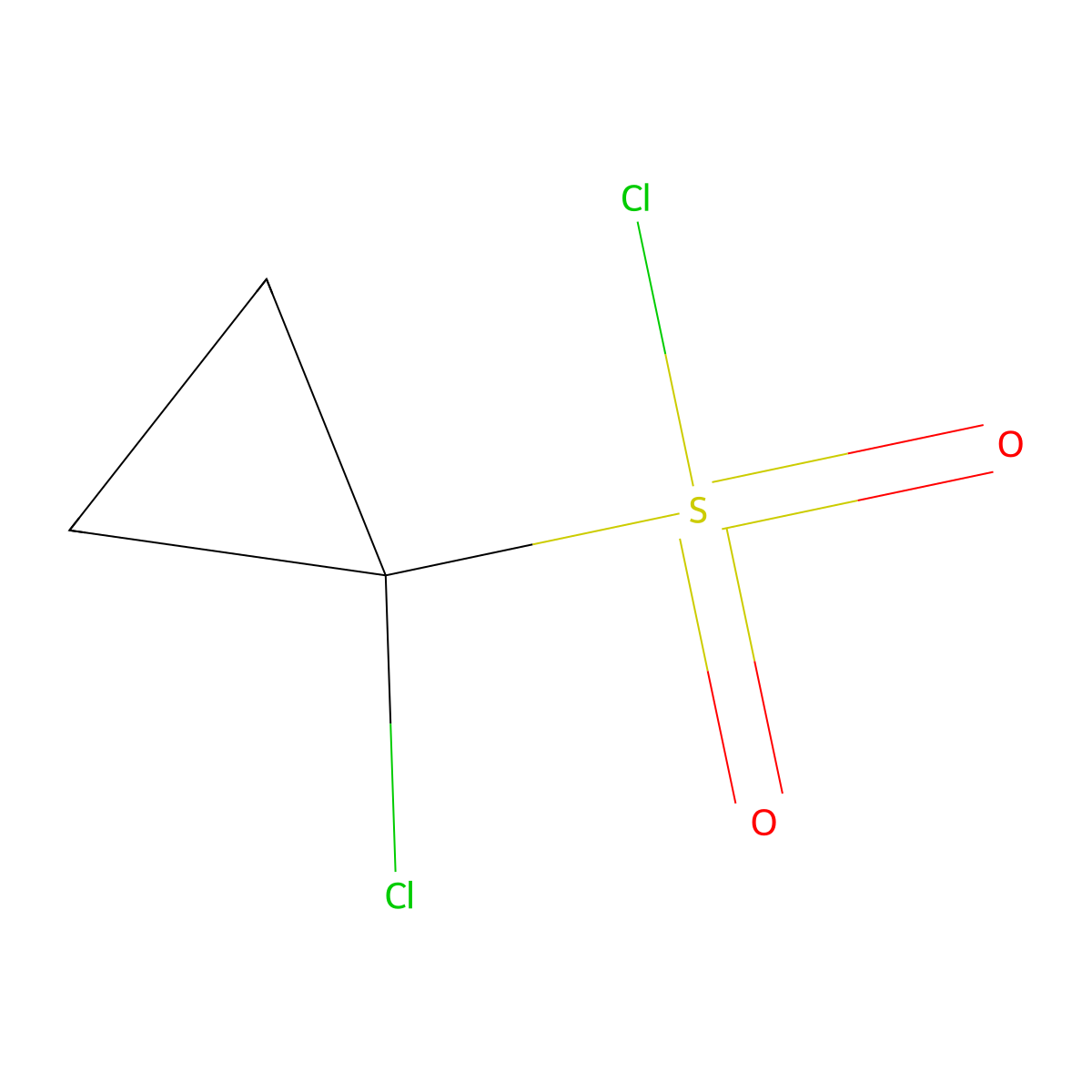1-Chlorocyclopropane-1-sulfonyl chloride molecular structure, CAS 2137822-87-6