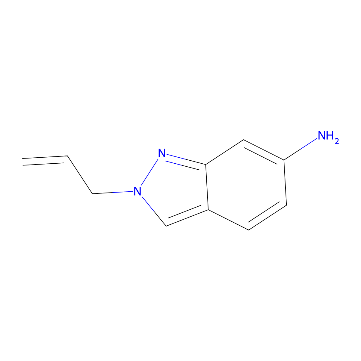 2-(prop-2-en-1-yl)-2H-indazol-6-amine molecular structure, CAS 2137823-23-3