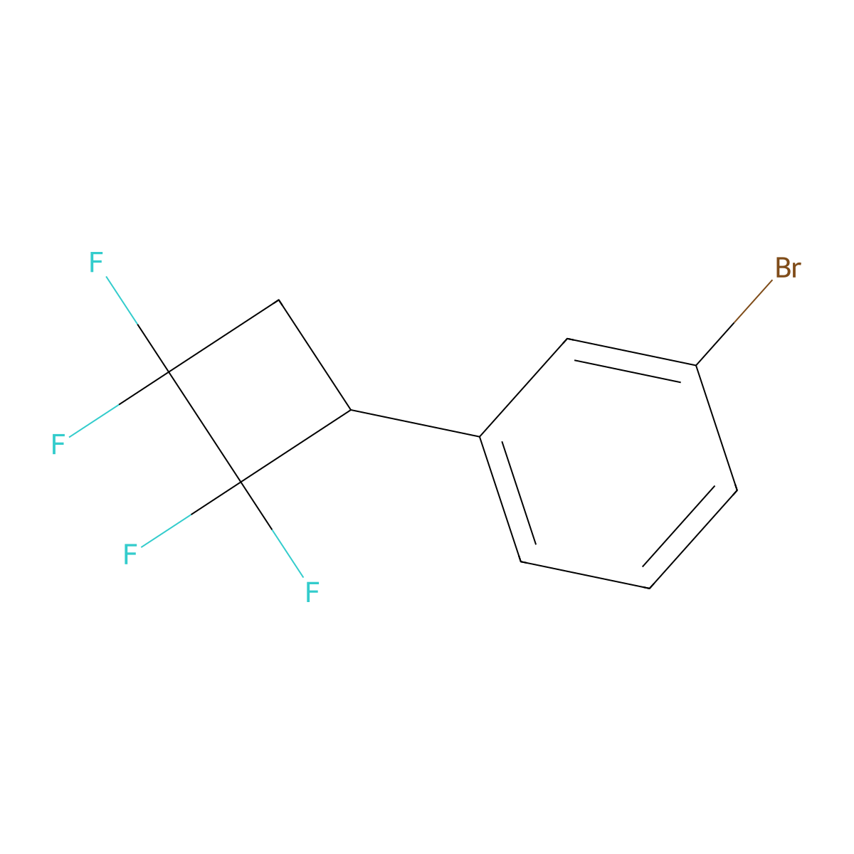 1-Bromo-3-(2,2,3,3-tetrafluorocyclobutyl)benzene molecular structure, CAS 2137823-26-6