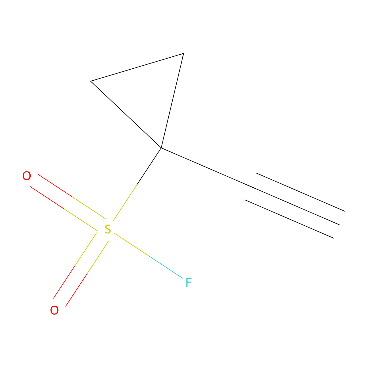 1-Ethynylcyclopropane-1-sulfonyl fluoride molecular structure, CAS 2137823-37-9