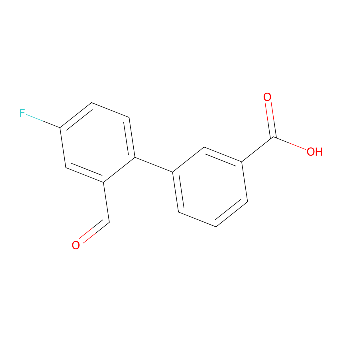 3-(4-Fluoro-2-formylphenyl)benzoic acid molecular structure, CAS 2137823-66-4