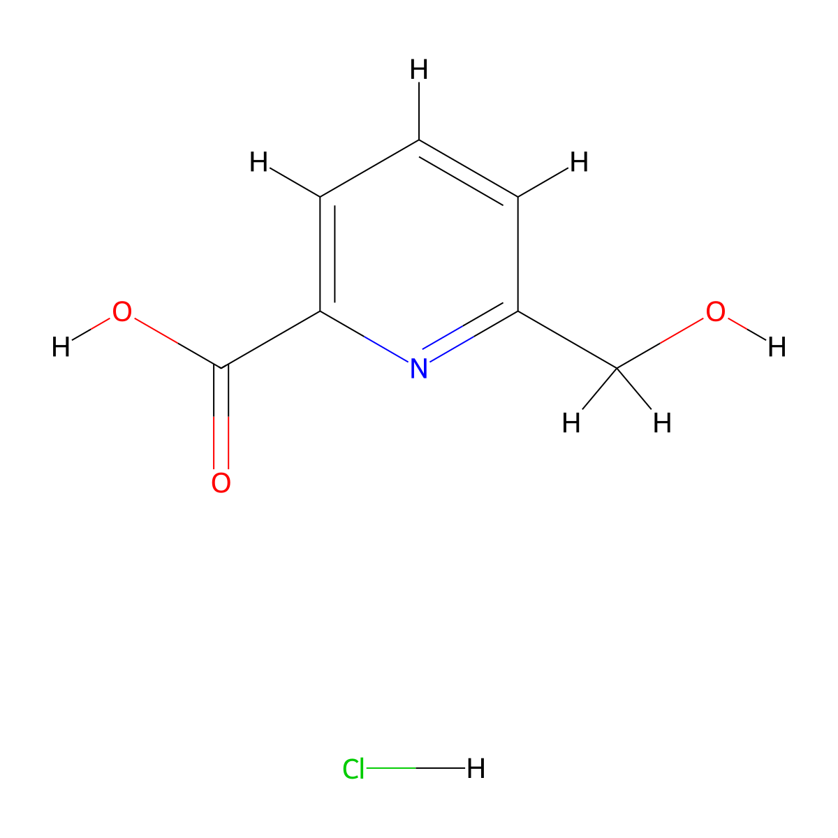 6-(Hydroxymethyl)pyridine-2-carboxylic acid hydrochloride molecular structure, CAS 2137823-83-5