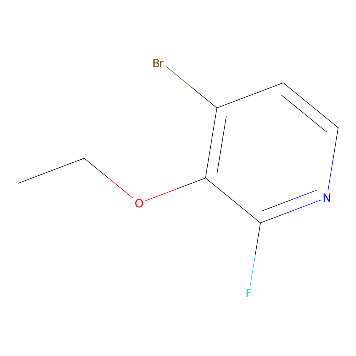 4-Bromo-3-ethoxy-2-fluoropyridine molecular structure, CAS 2137828-06-7