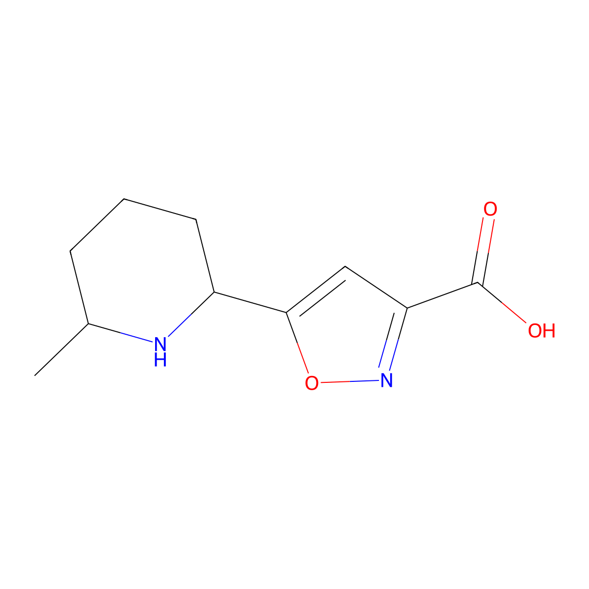 5-(6-Methylpiperidin-2-yl)isoxazole-3-carboxylic acid molecular structure, CAS 2137828-22-7