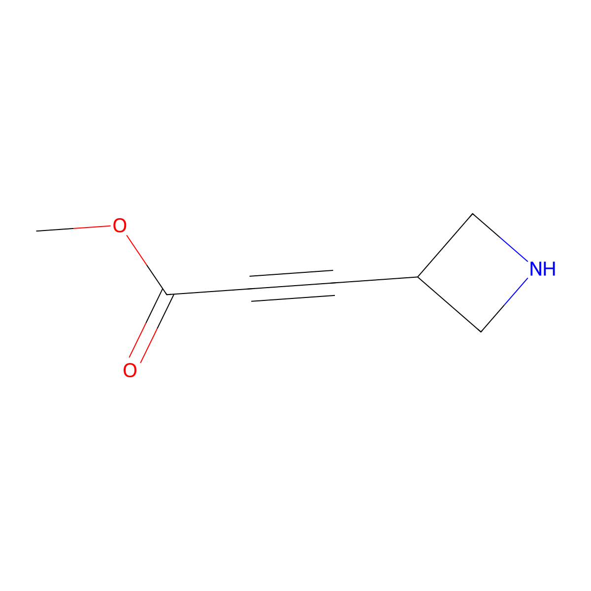 Methyl 3-(azetidin-3-yl)prop-2-ynoate molecular structure, CAS 2137830-06-7
