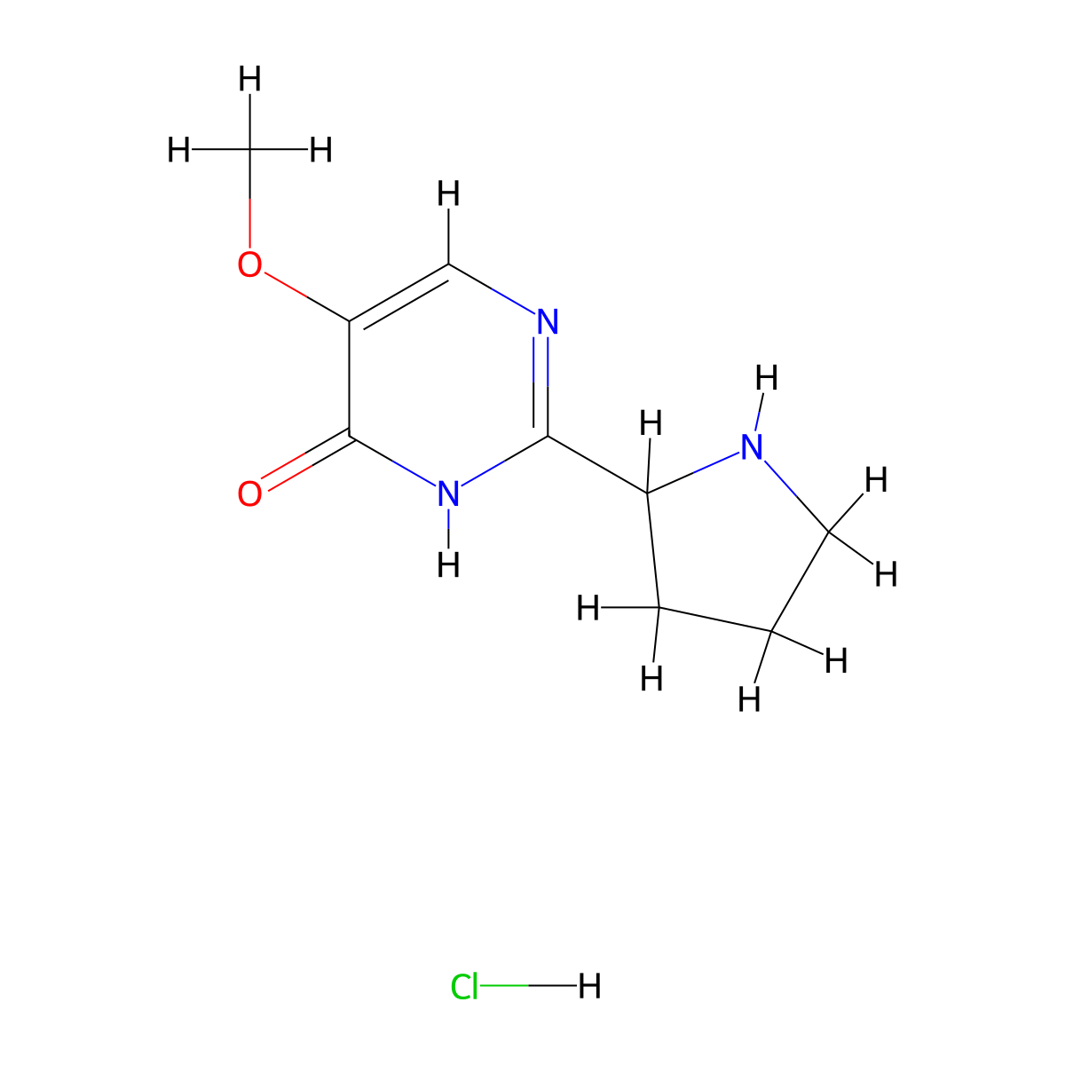 5-Methoxy-2-(pyrrolidin-2-yl)-3,4-dihydropyrimidin-4-one hydrochloride molecular structure, CAS 2137831-10-6
