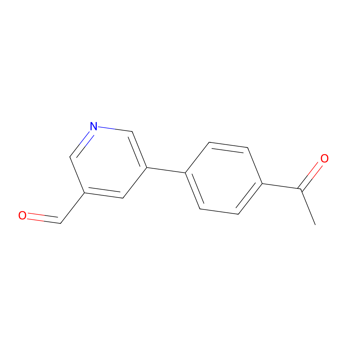5-(4-Acetylphenyl)pyridine-3-carbaldehyde molecular structure, CAS 2137831-90-2