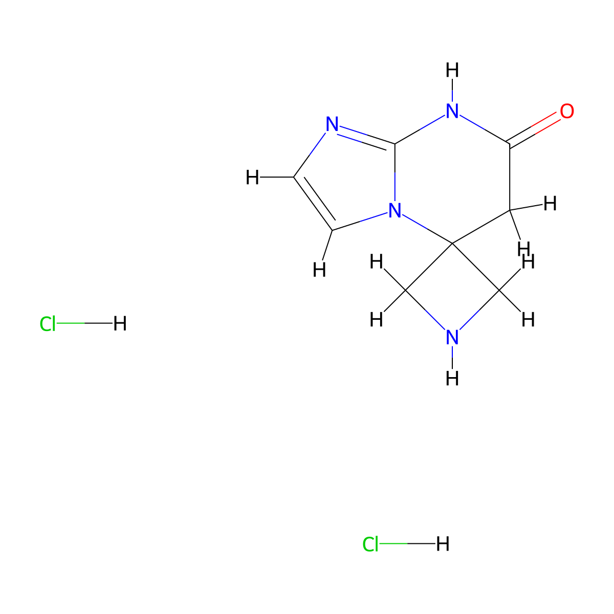 7',8'-dihydro-6'H-spiro(azetidine-3,5'-imidazo(1,2-a)pyrimidine)-7'-one dihydrochloride molecular structure, CAS 2137832-02-9