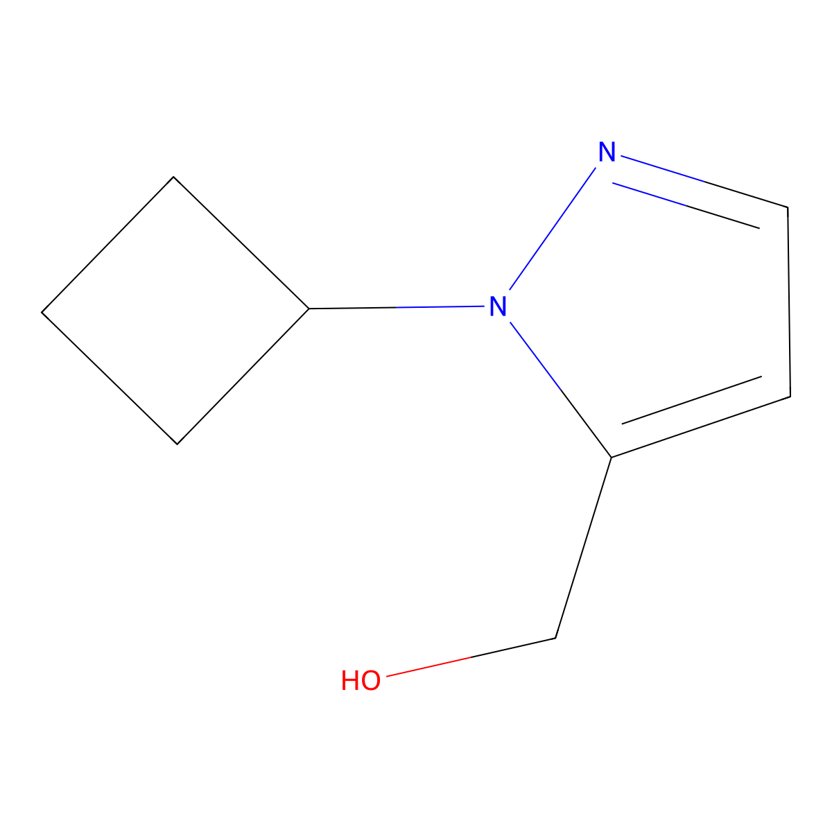 (1-Cyclobutyl-1H-pyrazol-5-YL)methanol molecular structure, CAS 2137833-57-7