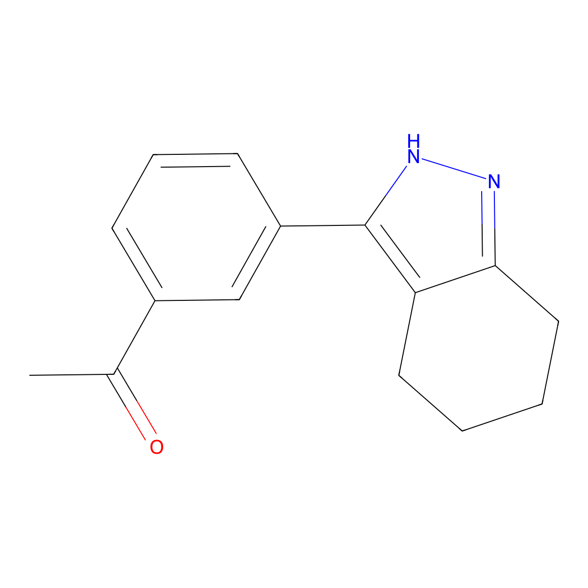 1-[3-(4,5,6,7-tetrahydro-2H-indazol-3-yl)phenyl]ethan-1-one molecular structure, CAS 2137833-93-1