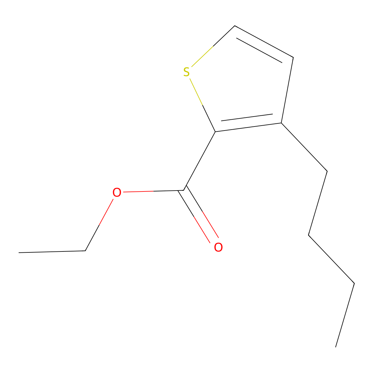 Ethyl 3-butylthiophene-2-carboxylate molecular structure, CAS 2137834-13-8