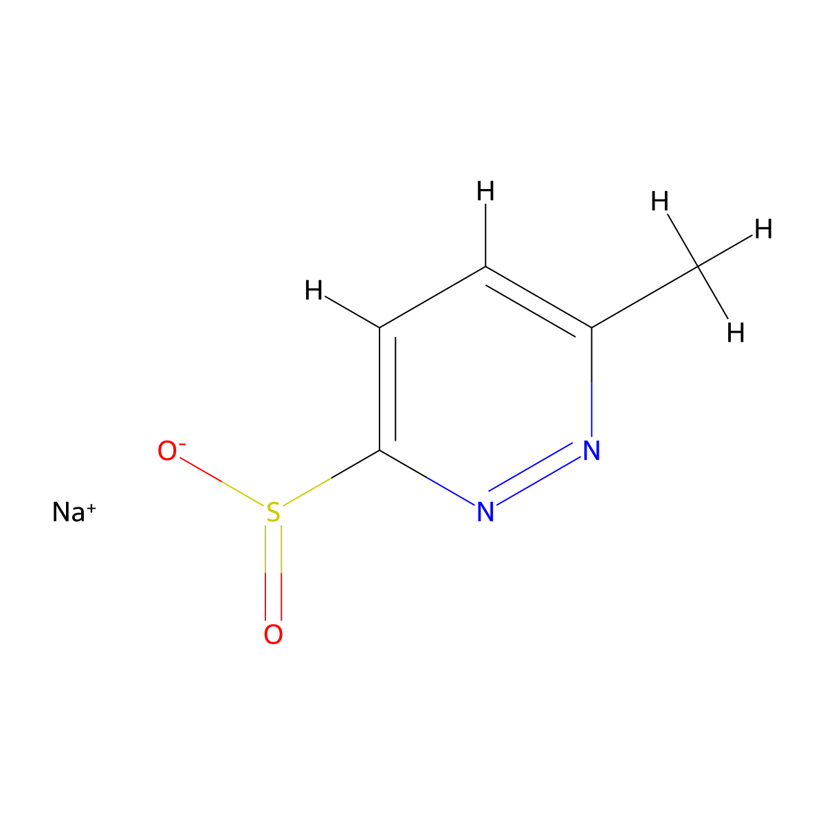 Sodium 6-methylpyridazine-3-sulfinate molecular structure, CAS 2137835-12-0