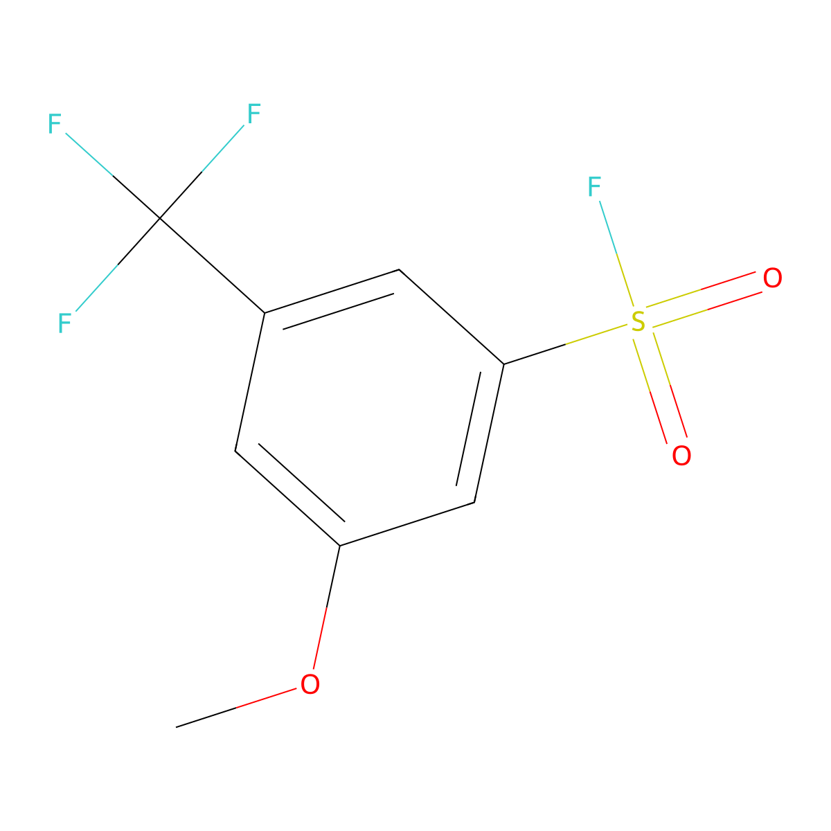3-Methoxy-5-(trifluoromethyl)benzene-1-sulfonyl fluoride molecular structure, CAS 2137836-29-2