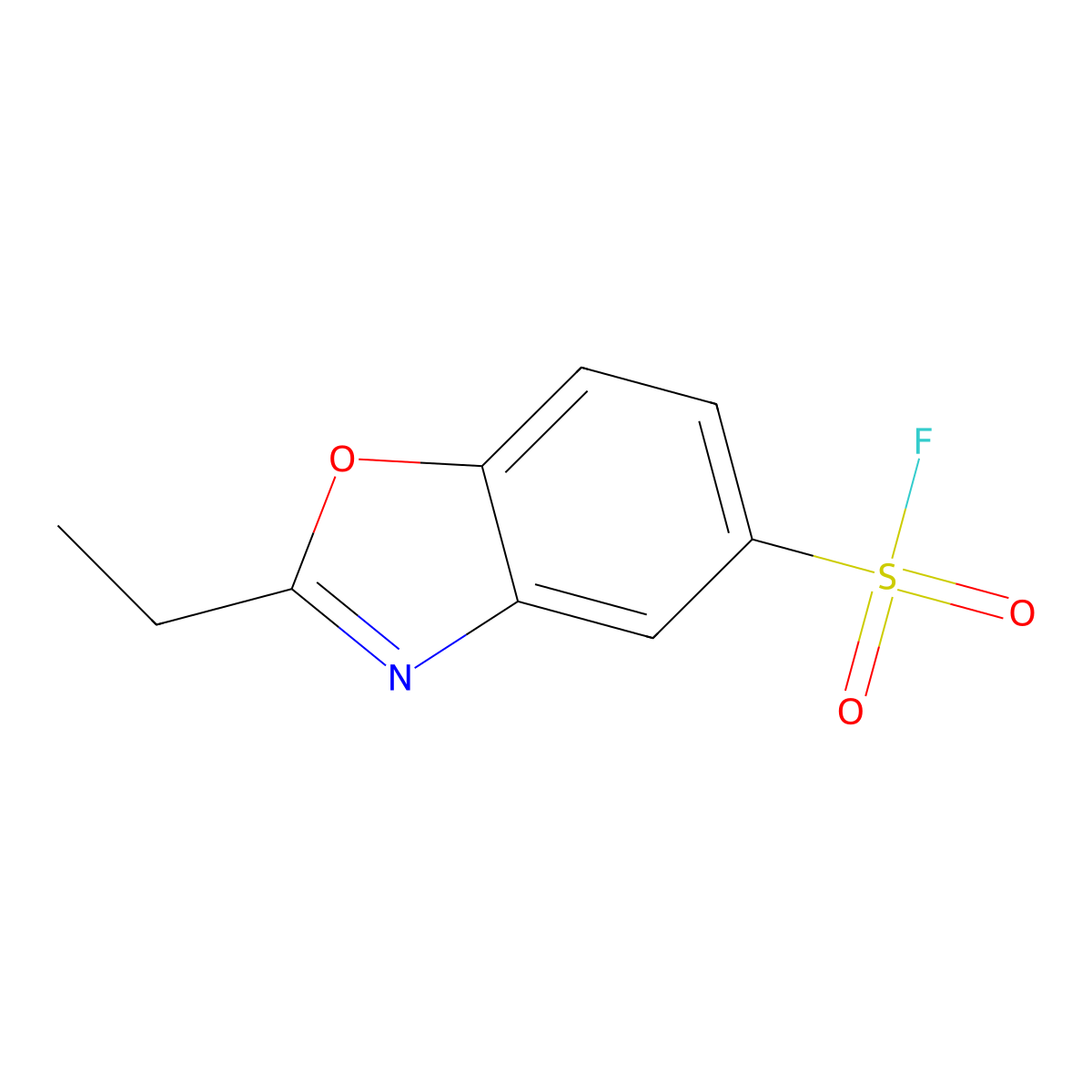 2-Ethyl-1,3-benzoxazole-5-sulfonyl fluoride molecular structure, CAS 2137836-38-3