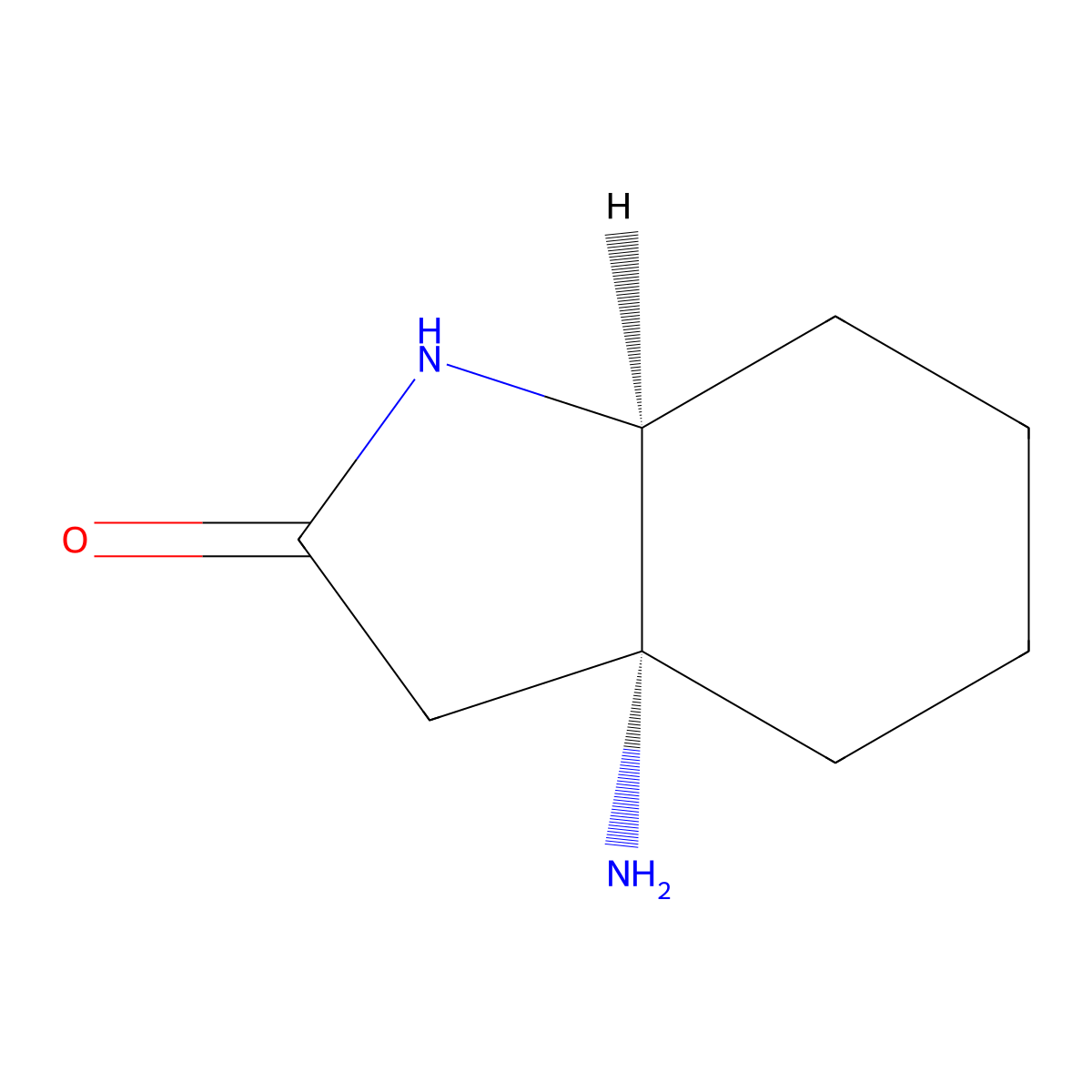 rac-(3aR,7aS)-3a-amino-octahydro-1H-indol-2-one molecular structure, CAS 2137836-49-6