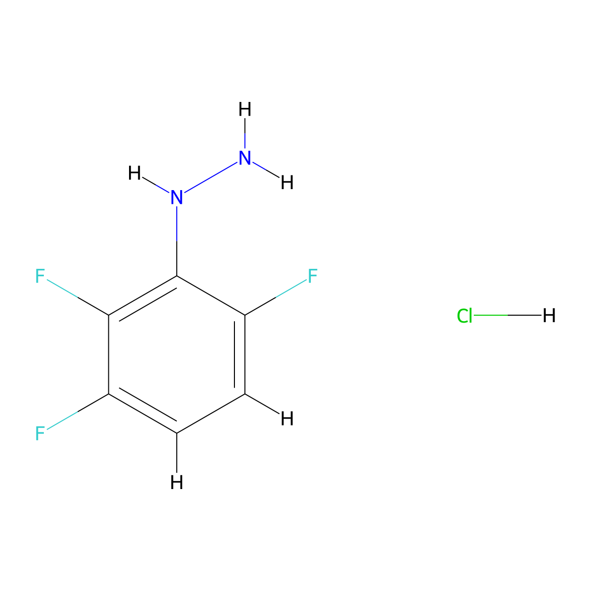 (2,3,6-Trifluorophenyl)hydrazine hydrochloride molecular structure, CAS 2137836-61-2