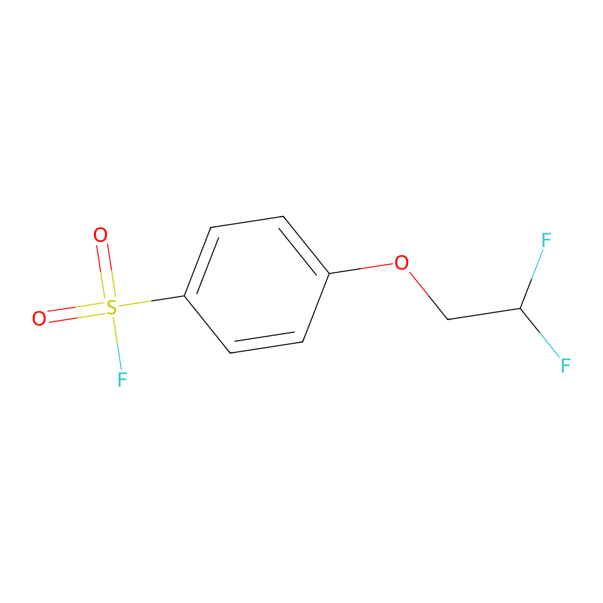 4-(2,2-Difluoroethoxy)benzene-1-sulfonyl fluoride molecular structure, CAS 2137836-99-6