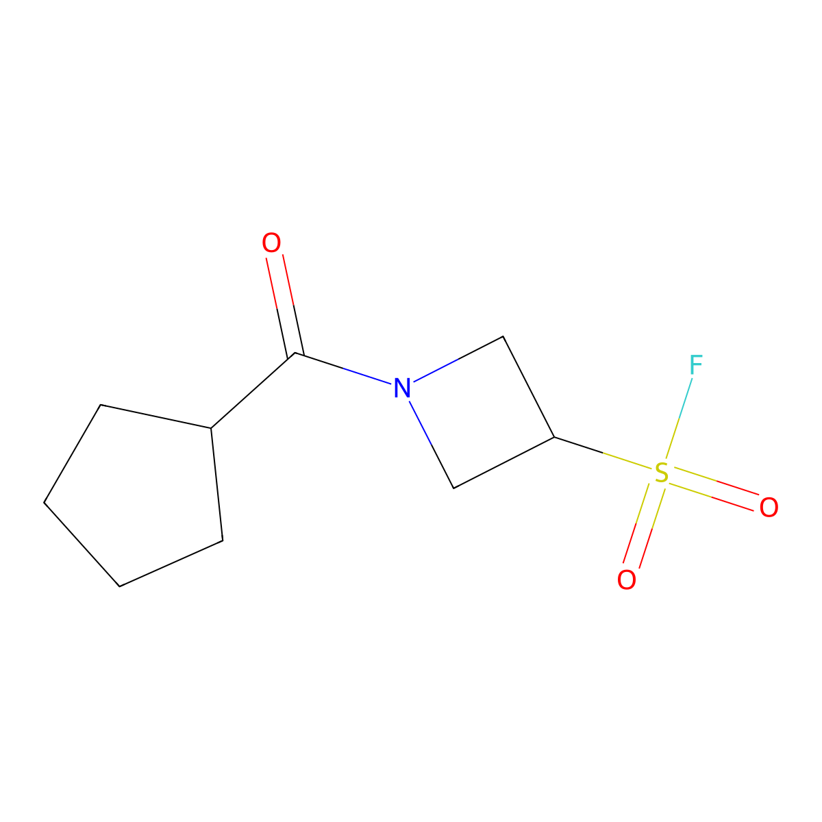 1-Cyclopentanecarbonylazetidine-3-sulfonyl fluoride molecular structure, CAS 2137837-04-6
