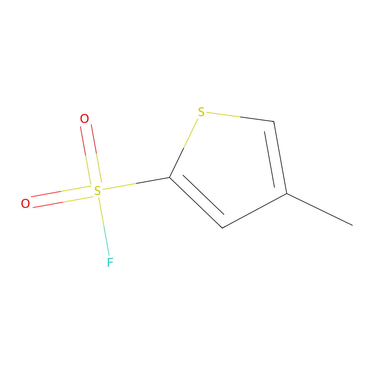 4-Methylthiophene-2-sulfonyl fluoride molecular structure, CAS 2137837-13-7