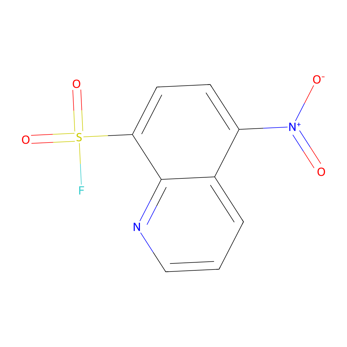 5-Nitroquinoline-8-sulfonyl fluoride molecular structure, CAS 2137837-17-1