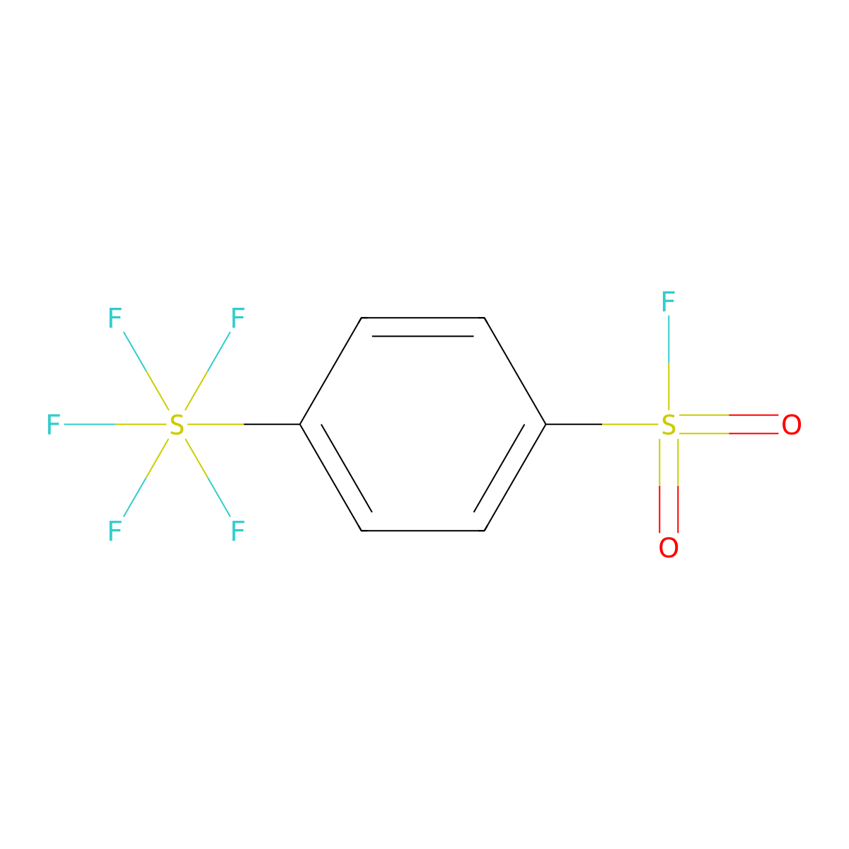 4-(Pentafluoro-lambda6-sulfanyl)benzene-1-sulfonyl fluoride molecular structure, CAS 2137837-29-5