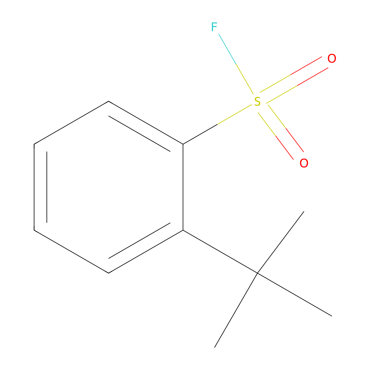 2-Tert-butylbenzene-1-sulfonyl fluoride molecular structure, CAS 2137837-32-0