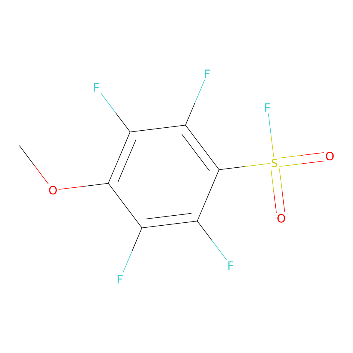 2,3,5,6-Tetrafluoro-4-methoxybenzene-1-sulfonyl fluoride molecular structure, CAS 2137837-61-5