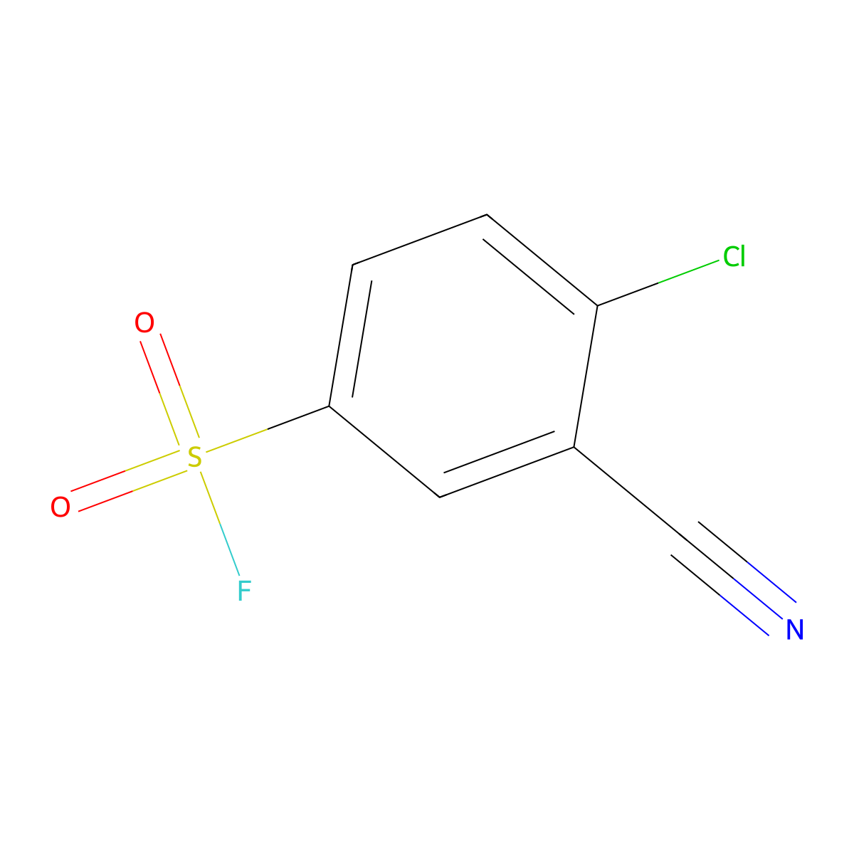4-Chloro-3-cyanobenzene-1-sulfonyl fluoride molecular structure, CAS 2137837-76-2