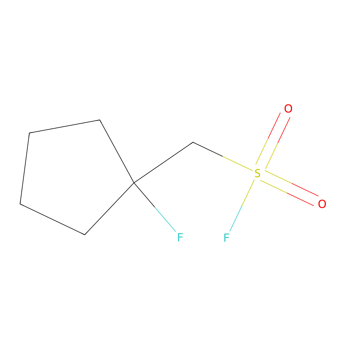 (1-Fluorocyclopentyl)methanesulfonyl fluoride molecular structure, CAS 2137837-80-8