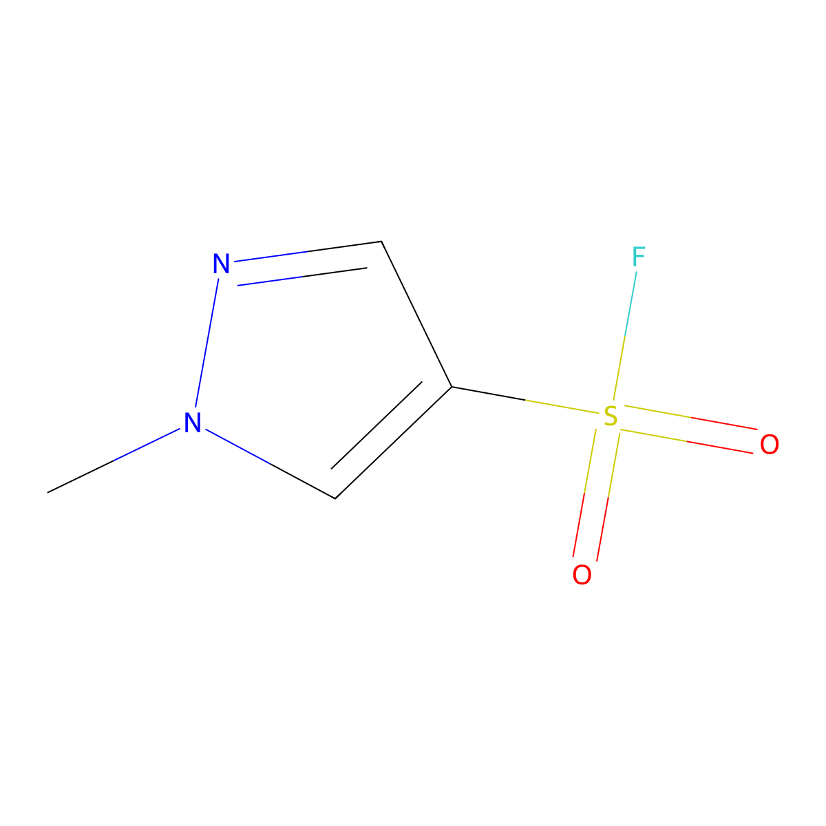 1-Methyl-1H-pyrazole-4-sulfonyl fluoride molecular structure, CAS 2137837-90-0