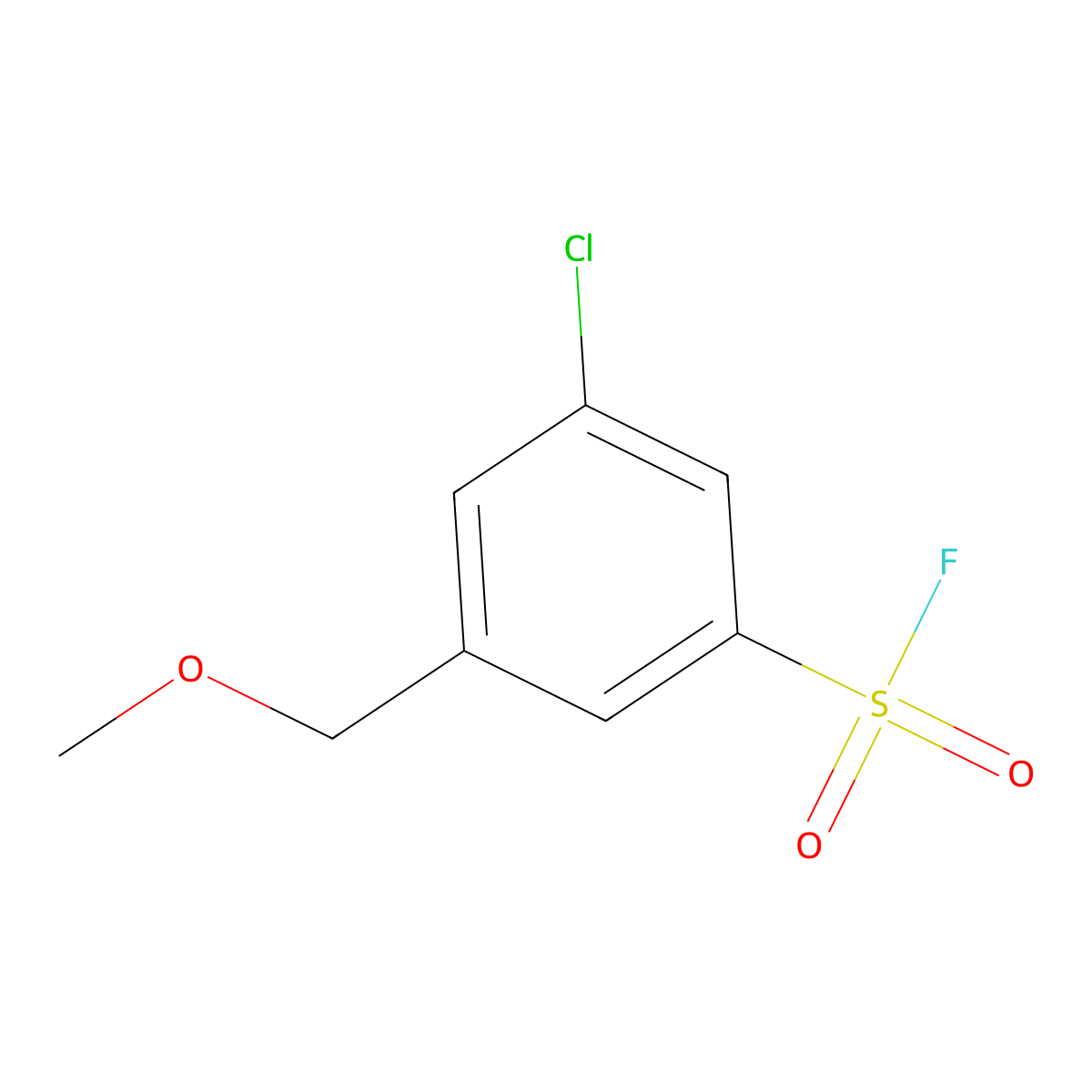 3-Chloro-5-(methoxymethyl)benzene-1-sulfonyl fluoride molecular structure, CAS 2137837-97-7