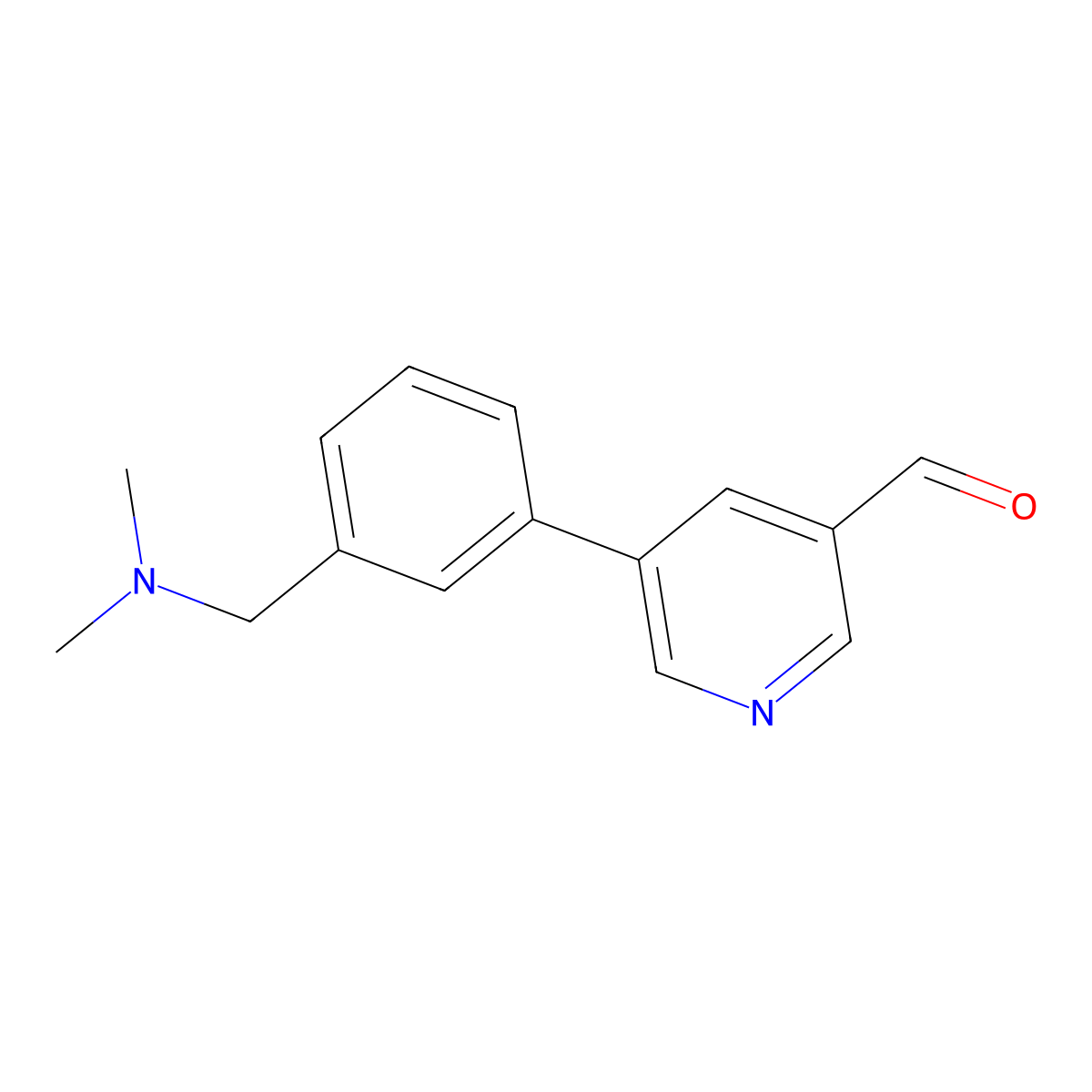 5-{3-[(Dimethylamino)methyl]phenyl}pyridine-3-carbaldehyde molecular structure, CAS 2137838-20-9