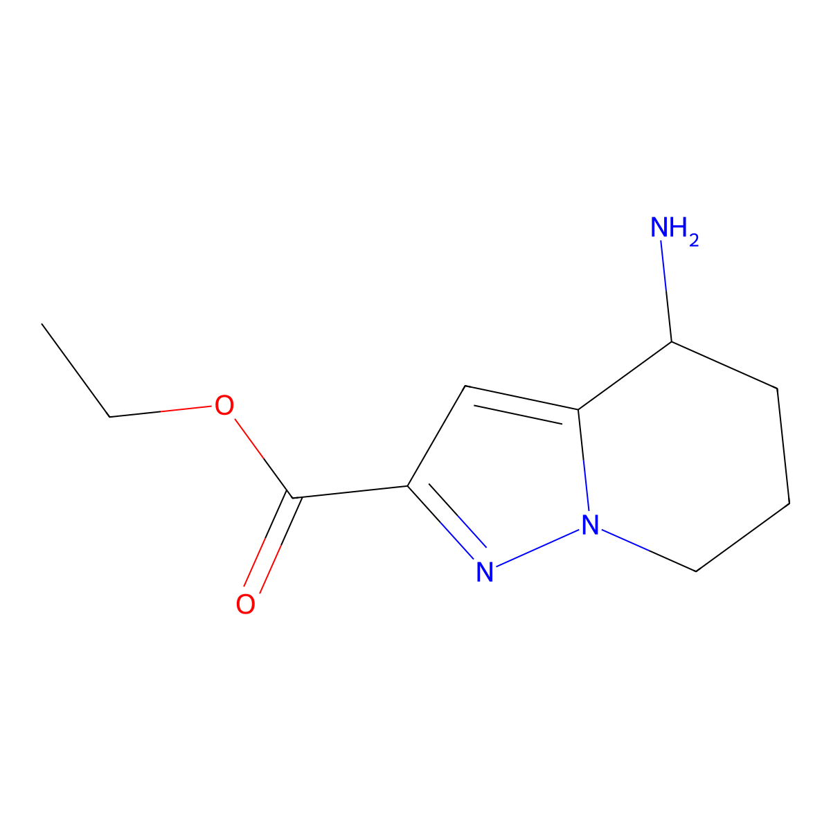 ethyl 4-amino-4H,5H,6H,7H-pyrazolo[1,5-a]pyridine-2-carboxylate molecular structure, CAS 2137839-98-4