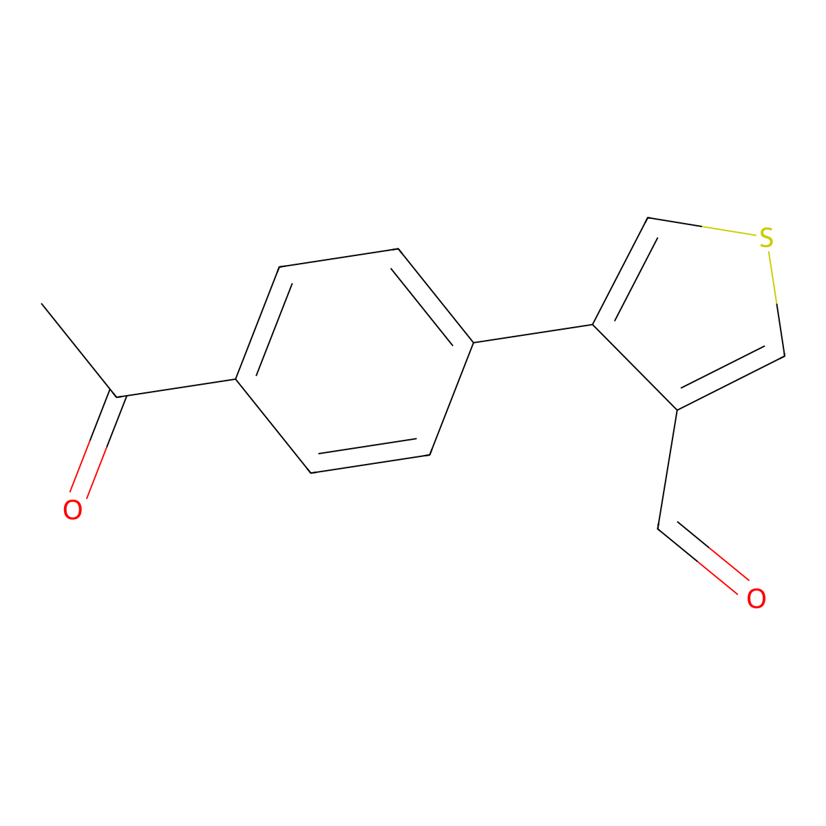 4-(4-Acetylphenyl)thiophene-3-carbaldehyde molecular structure, CAS 2137840-83-4
