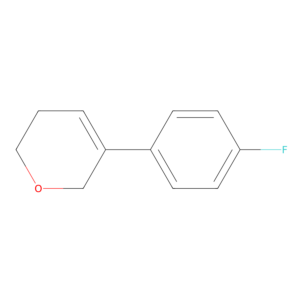 5-(4-fluorophenyl)-3,6-dihydro-2H-pyran molecular structure, CAS 2137841-56-4