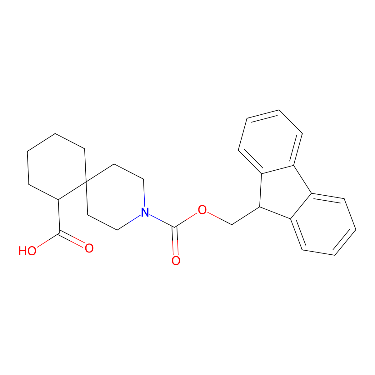 3-{[(9H-fluoren-9-yl)methoxy]carbonyl}-3-azaspiro[5.5]undecane-7-carboxylic acid molecular structure, CAS 2137843-13-9
