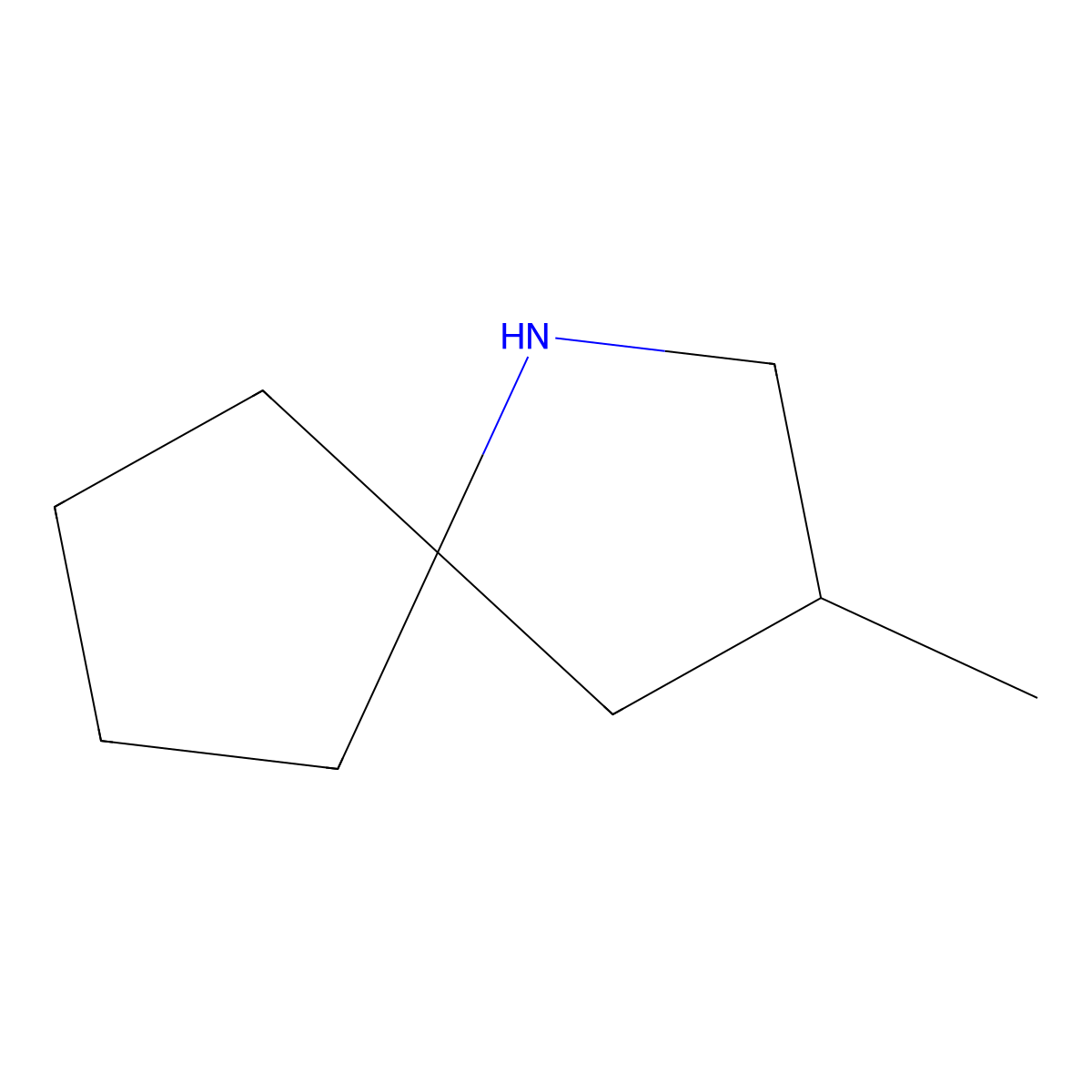 3-Methyl-1-azaspiro[4.4]nonane molecular structure, CAS 2137843-87-7