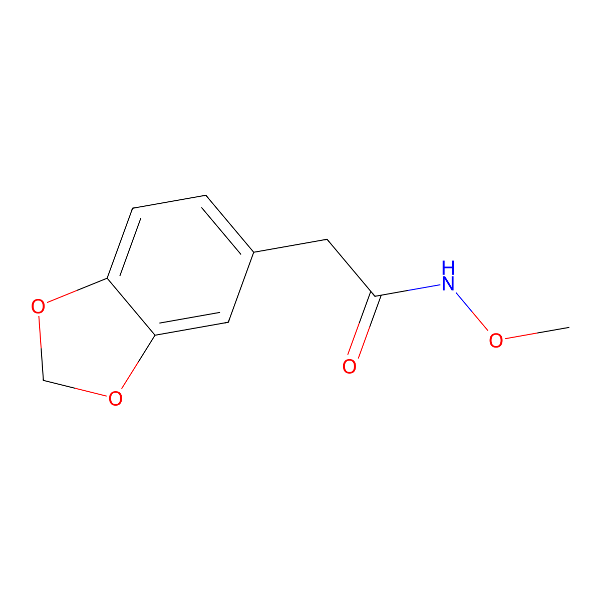 2-(1,3-dioxaindan-5-yl)-N-methoxyacetamide molecular structure, CAS 2137844-36-9