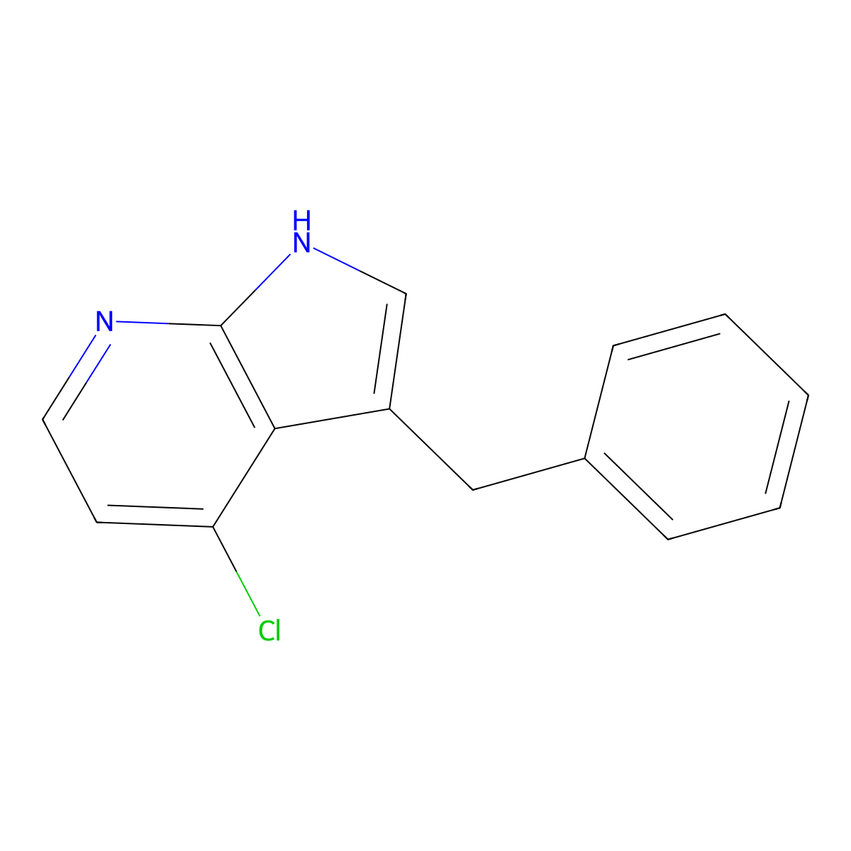 3-benzyl-4-chloro-1H-pyrrolo(2,3-b)pyridine molecular structure, CAS 2137845-36-2