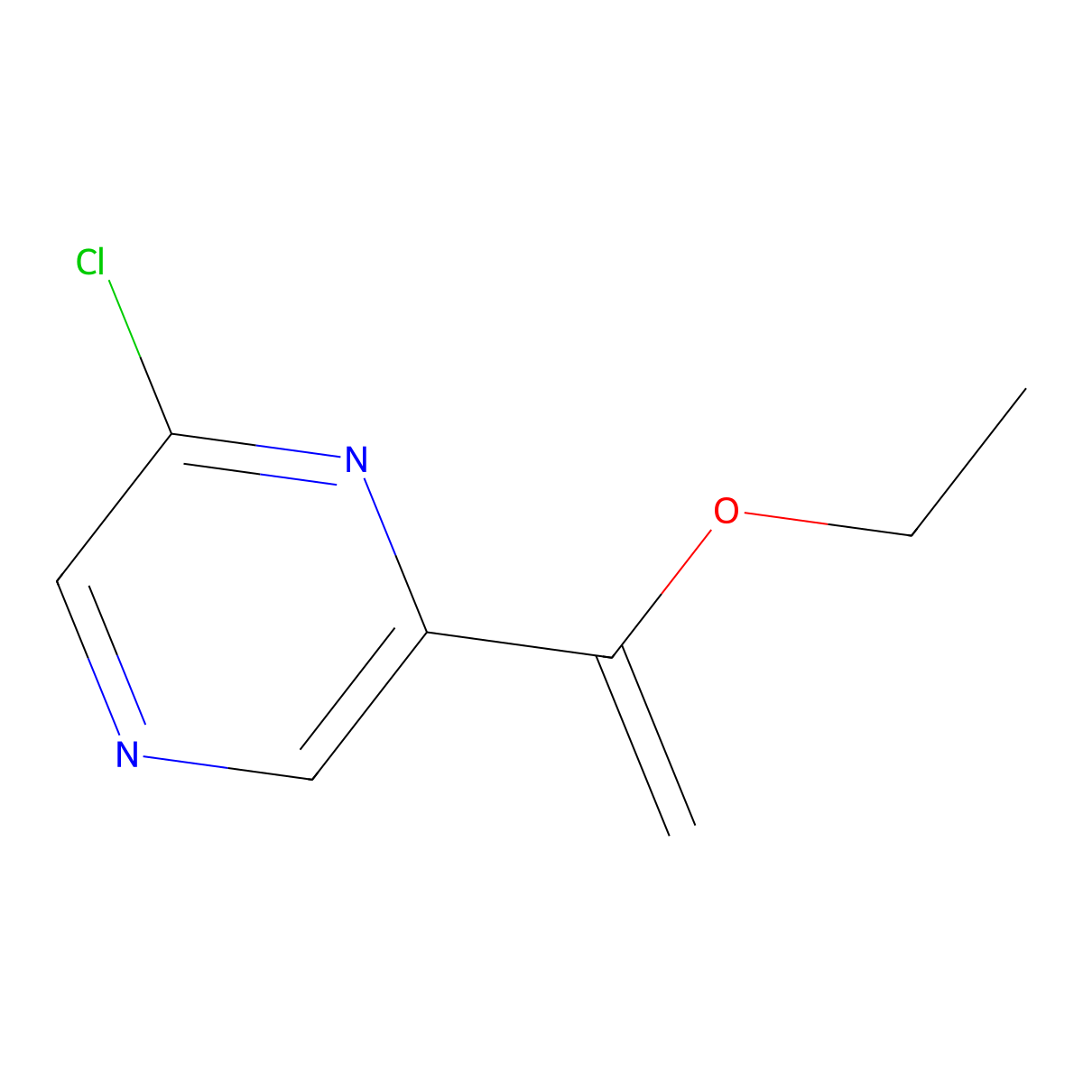 2-Chloro-6-(1-ethoxyethenyl)pyrazine molecular structure, CAS 2137845-39-5