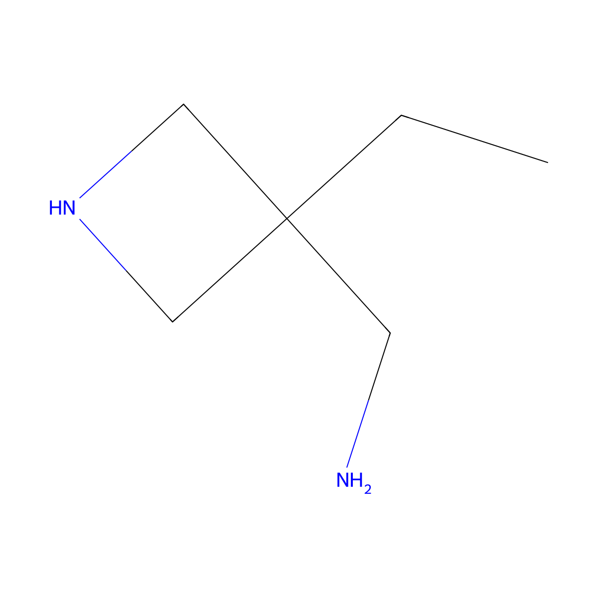 (3-Ethylazetidin-3-yl)methanamine molecular structure, CAS 2137845-49-7