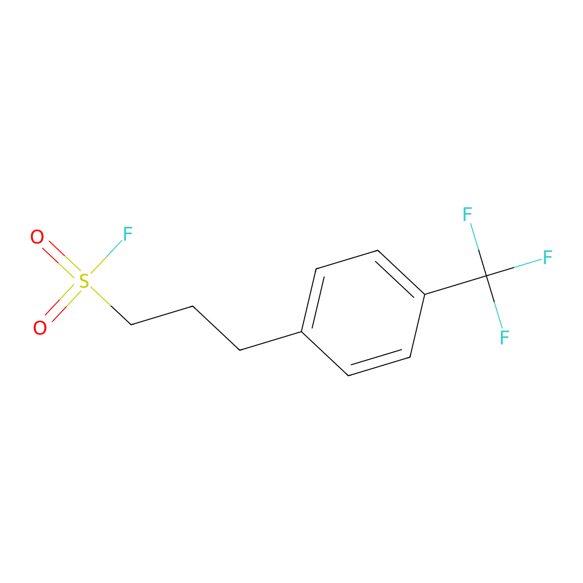 3-[4-(Trifluoromethyl)phenyl]propane-1-sulfonyl fluoride molecular structure, CAS 2137846-39-8